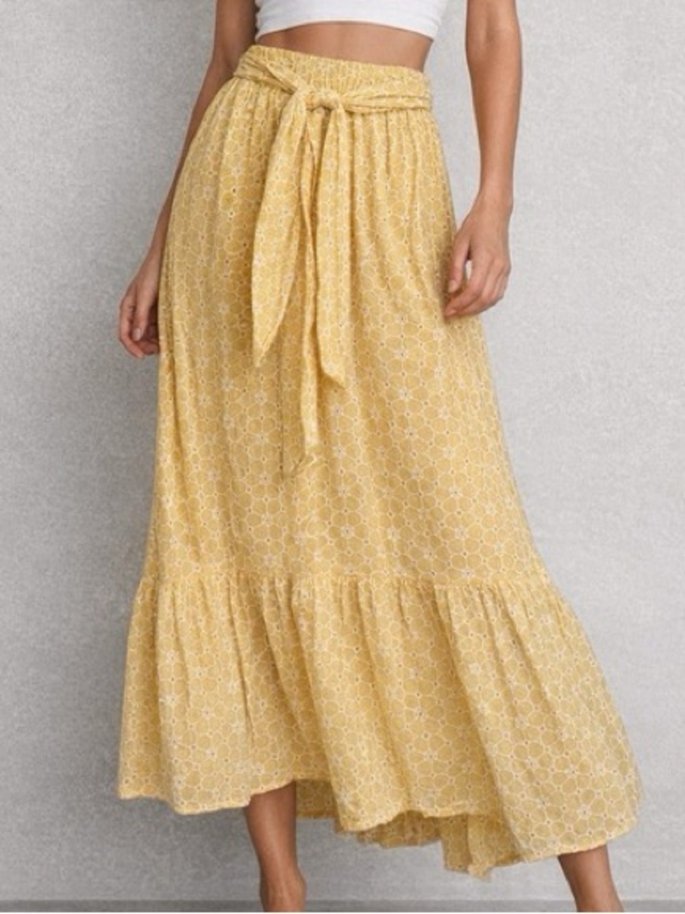 Lisa Marie Fernandez eyelet hi-lo skirt size 2/small NWT!